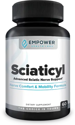 Sciaticyl natural nerve support supplement bottles